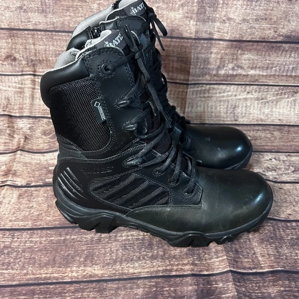 Bates GX-8 Gore-Tex Tactical Boots Mens 8.5 Black Side Zip Waterproof E02268